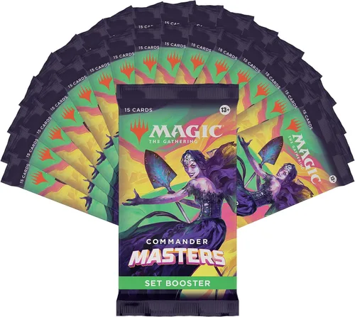 Vista 3 de Magic The Gathering Commander Masters Caja de refuerzo de Set Booster - 24 paquetes (360 tarjetas mágicas)