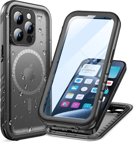 Vista 19 de Cozycase TOP - Funda impermeable militar IP68 para iPhone XR, resistente 360 a prueba de golpes, cuerpo completo, con protector de cámara