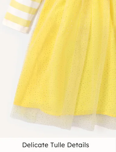 Vista 4 de L.O.L. Surprise! Vestidos de malla tutú para niñas con mariposa y purpurina para fiesta, vestido de tul de manga larga, regalo de cumpleaños