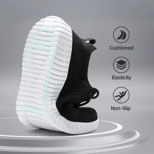 Vista 2 de SKTRIP Zapatos deportivos ligeros para caminar para hombre, zapatos deportivos de malla transpirable, informales, antideslizantes, gimnasio