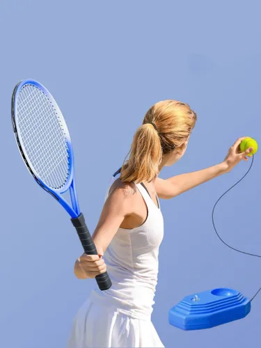 Vista 7 de Entrenador de tenis Dispositivo de práctica de tenis, pelota de entrenamiento de tenis con cuerda para entrenador de tenis solo, principiante
