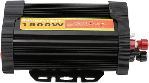 Vista 6 de Qiilu Inversor de corriente para automóvil de 1500 W, 12 V CC a 110 V CA, 1500 W, compatible con automóvil, negro, 1 paquete