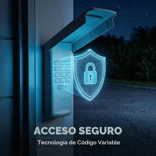 Vista 6 de Control remoto universal para abrir puertas de garaje con teclado inalámbrico sin llave, compatible con Genie, LiftMaster, Chamberlain, Craftsman