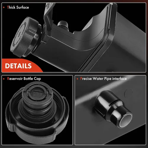 Vista 6 de Tanque de recuperación de expansión de refrigerante del motor A-Premium - Con sensor y tapa [DOHC, 6Cyl 2.2 2.5 2.8 3.0L] Compatible con BMW