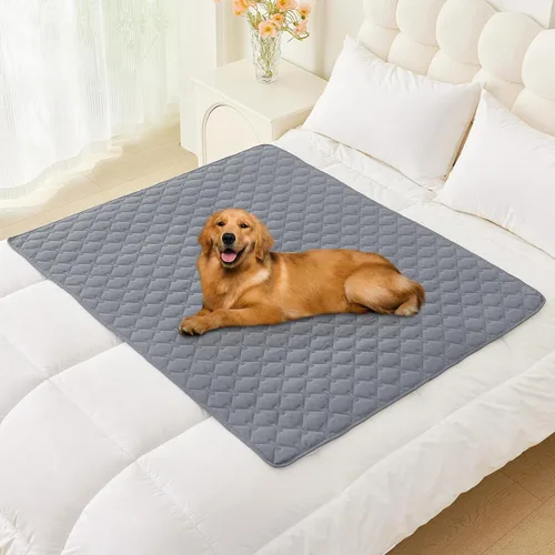 Vista 62 de Smiry Funda impermeable para cama de perro, manta reversible para mascotas para sofá Manta suave lavable para perro, funda a prueba de fugas