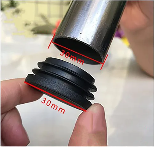 Vista 5 de Tapas redondas de plástico negro de 0.472 in-2.992 in, junta de protección para tapón interior, sellado antipolvo, tapas para muebles de tubería