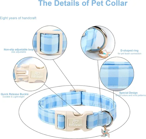 Vista 114 de Collar para perros del 4 de julio, collares patrióticos azules para cachorros y perros pequeños, ligero y ajustable 1776 collares para cachorros