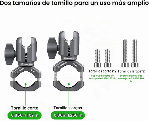 Vista 3 de FANAUE Brazo de enchufe único con abrazadera de manillar base de perno en U compatible con soportes RAM, cabezal de bola de 1 pulgada y soporte