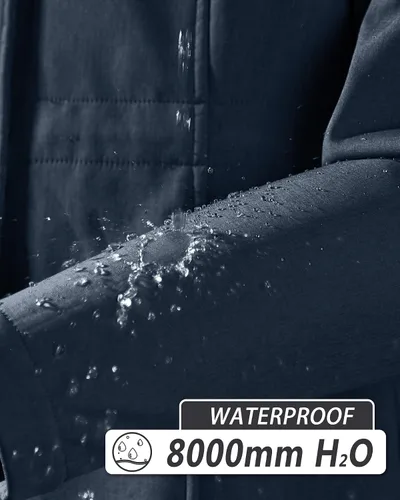 Vista 4 de 33,000ft Chaqueta larga Softshell para mujer con forro polar polar cortavientos impermeable