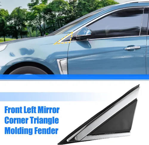 Vista 2 de X AUTOHAUX Espejo delantero izquierdo esquina triángulo Fender cubierta retrovisor triángulo Trim Panel para Cadillac SRX 2010-2016 22774041
