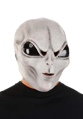 Vista 2 de Máscara de Disfraz de Alien Gris para Adultos Multicolor
