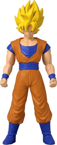 Vista 4 de Dragon Ball Super Saiyan Goku Figura de anime Figura de acción de Goku Super Saiyan de 4 pulgadas de alto contiene moneda coleccionable manga