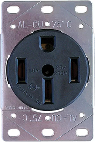 Vista 2 de Progressive Industries RV-TT-30DFR Receptáculo frontal muerto, negro, 30 amperios
