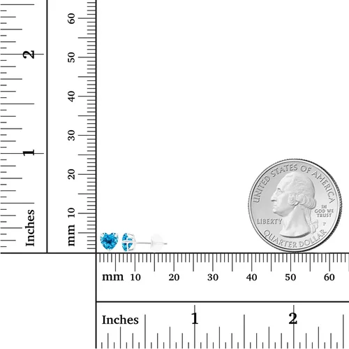Vista 4 de Aretes de tuerca de oro macizo de 14 quilates de 0.197 in con piedra natal genuina para mujer, hipoalergénicos, aretes de tuerca con piedras