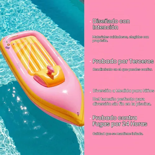 Vista 3 de Barbie x FUNBOY Yacht Speed Boat - Flotador de piscina con chorro de agua