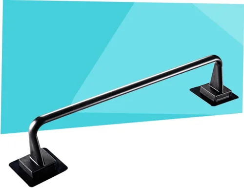 Vista 7 de Uonlytech Toallero negro multiusos para colgar en la pared, estantes para colgar toallas de mano, estante para toallas de dormitorio universitario