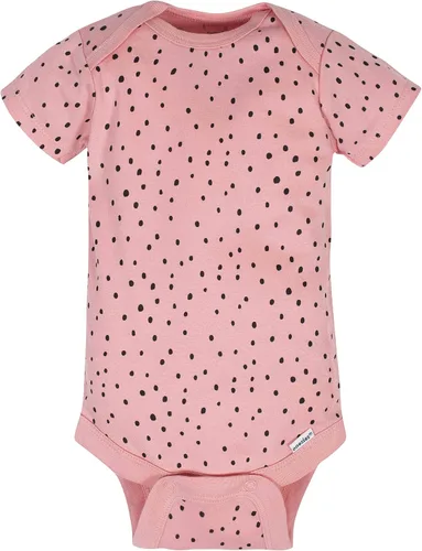 Vista 5 de Gerber Onesies Paquete de 8 mamelucos de manga corta para niñas bebés