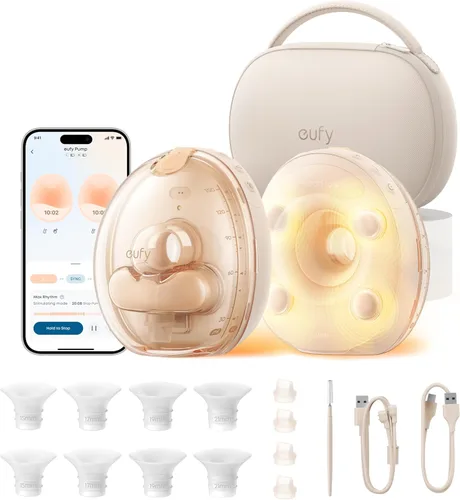 Vista 8 de eufy S1 - Extractor de leche portátil con calefacción, flujo de calor