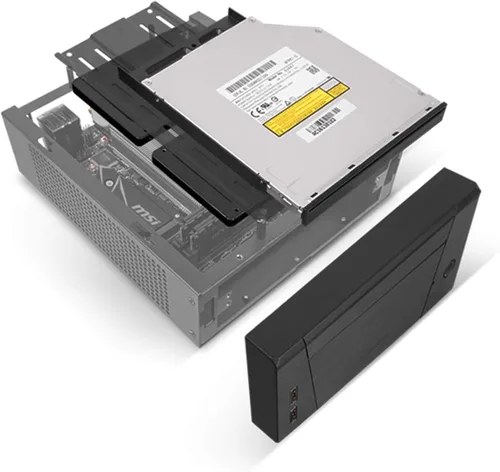 Vista 15 de Silverstone Funda Milo 10 Super Compact y Modular Mini-ITX, SST-ML10B