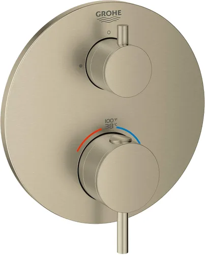 Vista 8 de GROHE 24151EN3 Atrio - Moldura termostática de doble función con 2 manijas, níquel cepillado InfinityFinish