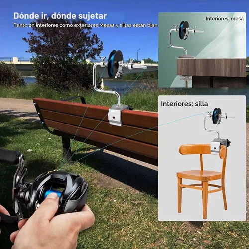 Vista 5 de THKFISH Carrete de línea de pesca Bobinador de línea de pesca Carrete de pesca Accesorios de pesca Ajustable Estable Portátil Carrete de línea de A