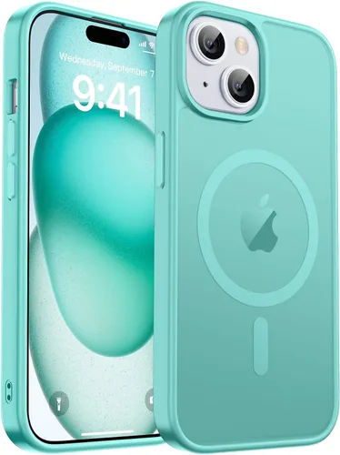 Vista 268 de zapica Funda magnética para iPhone Air, con protector de pantalla de vidrio templado, compatible con MagSafe, translúcida mate, a prueba de golpes