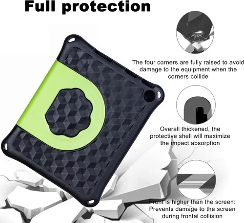 Vista 3 de 2023 10in Tablet Case for Kids,OQDDQO 10 case Light Weight Anti Slip Shockproof Kids Friendly Case Not Compatible ipad Tablet(Black)