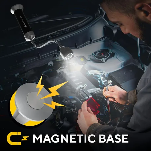 Vista 8 de Juego de 2 luces LED flexibles para parrilla, la luz perfecta para accesorios de parrilla con base magnética de 360 grados y cuello de cisne