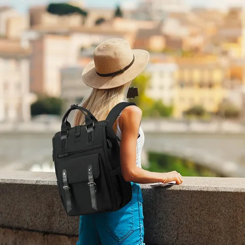 Vista 2 de LOVEVOOK - Mochila para laptop, para viaje de trabajo, bolso de enfermera, profesor, médico, viajero, para computadora de negocios, mochila
