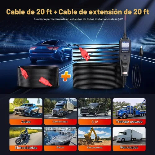 Vista 5 de Autel PowerScan PS100 Kit de sonda de circuito de potencia, 2026 para todos Negro