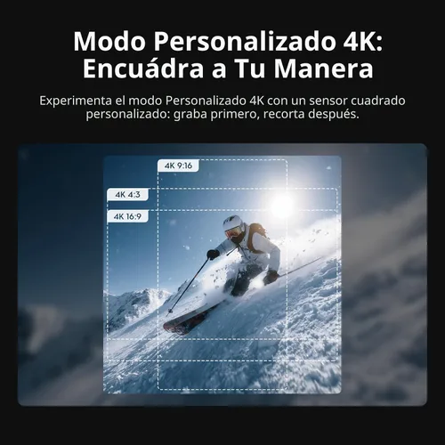 Vista 5 de DJI Osmo Action 6 Capture More Combo, cámara de acción impermeable 8K con sensor cuadrado de 1/1.1", apertura variable de f/2.0–f/4.0, duración