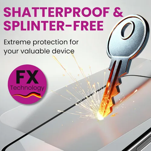 Vista 5 de atFoliX Película protectora de vidrio de plástico compatible con Xiaomi Redmi Note 11 Pro Glass Protector, 9H Hybrid-Glass FX Glass Screen Protector