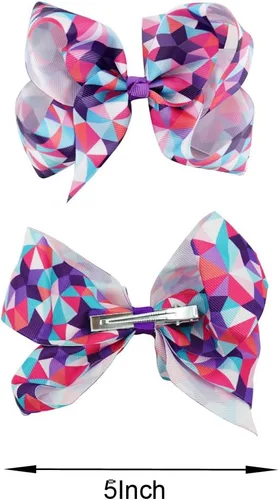 Vista 3 de BGFKS Falda tutú de tul de ballet en capas para niñas pequeñas con lazos coloridos para el cabello
