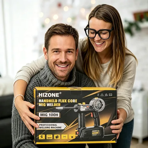 Vista 8 de Máquina de soldadura MIG de mano 110V, HIZONE 100A Flux Core Máquina de soldadura portátil, equipo de soldadura de alimentación de alambre inversor