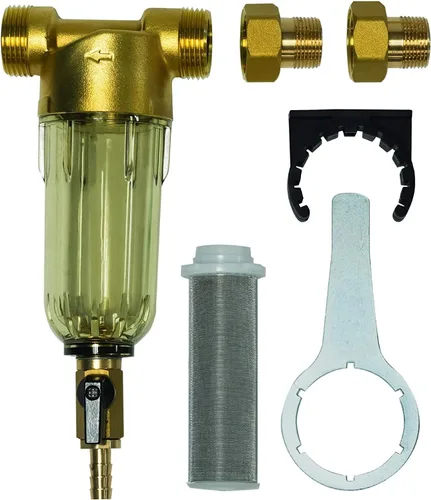 Express Water - Filtro de agua para sedimentos para toda la casa, girar, 50 micrones | Reusable 50 Micron Cartridge for Extended Use, 1” and 3/4"