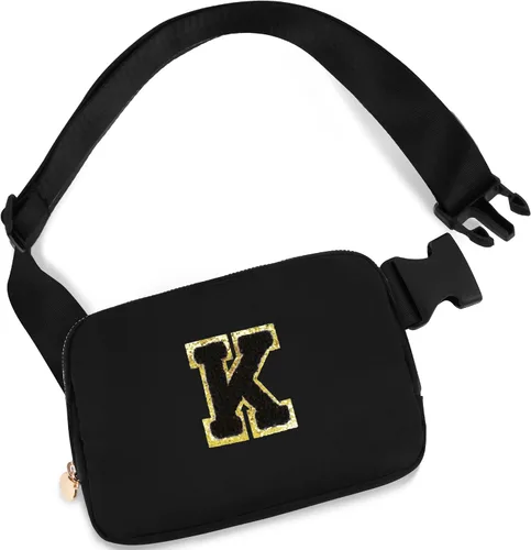 Vista 140 de Bolsa de cinturón para niñas y mujeres, bolsas cruzadas, riñonera, riñonera personalizada, Negro, Small
