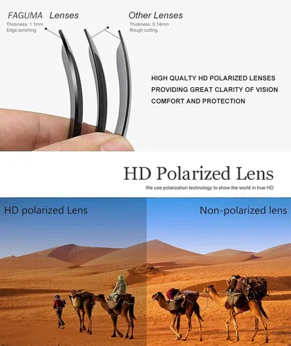 Vista 5 de Gafas de sol polarizadas para hombre ciclismo conducir pesca 100 protección UV