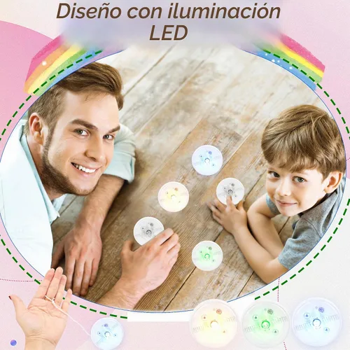 Vista 3 de 15 piezas de bola Yo Yo con luz LED transparente, bola sensible de plástico sensible para principiantes, cumpleaños, Navidad, relleno de calcetines