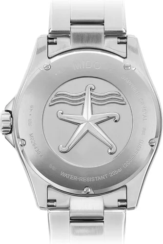 Vista 3 de Mido M026.430.11.041.00 Ocean Star Reloj automático analógico de acero inoxidable azul y plateado para hombre, Azul Patchwork, Reloj de buceo