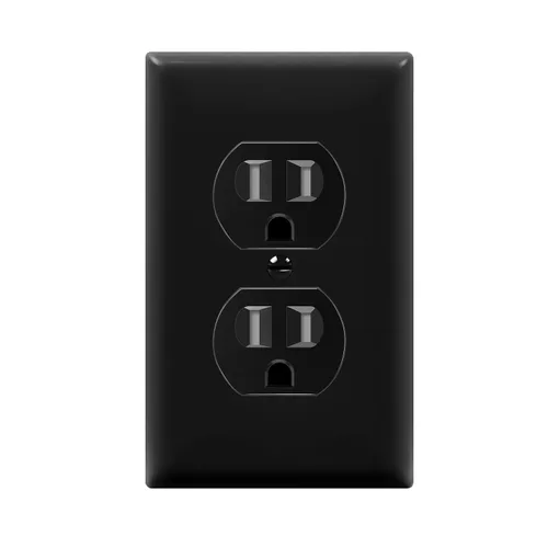 Vista 26 de ENERLITES Receptáculo dúplex, tomas de pared eléctricas resistentes a manipulaciones, grado comercial, 15A 125V, autoconectado, 2 polos, 3 cables