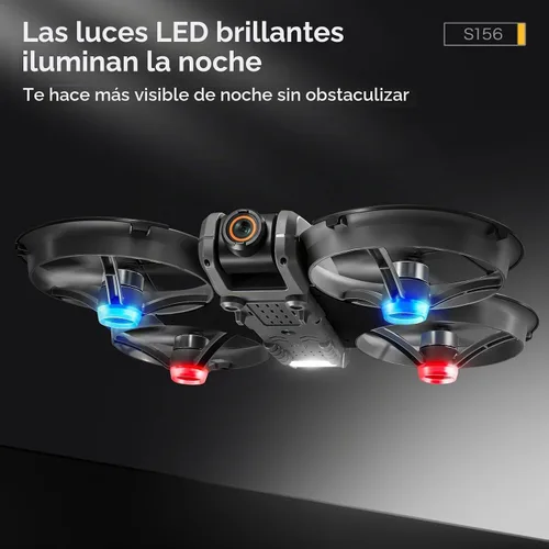 Vista 2 de Drone sin escobillas con cámara, control remoto de pantalla de 4.92 Negro + 2