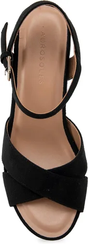 Vista 5 de Aerosoles Sandalia de cuña pastel para mujer, Raya azul oscuro