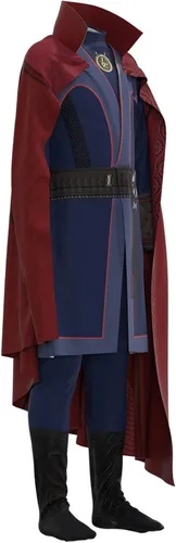 Vista 2 de Niomeso Disfraz extraño de lujo para niños, traje de capa con cuello rojo