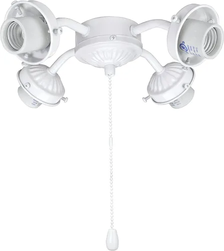 Vista 5 de Aspen Creative 22001-11, kit de luces para ventilador de techo de una sola luz con cadena de tracción, níquel cepillado