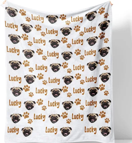 Vista 16 de Manta personalizada con cara de gato y nombre de forro polar suave, divertida manta de fotos de varios tamaños, mantas personalizadas para sofá