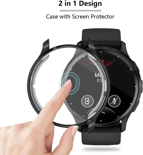 Vista 2 de Paquete de 3 protectores de pantalla compatibles con Garmin Venu 3, carcasa chapada en TPU suave, cubierta completa, compatible con Garmin Venu 3