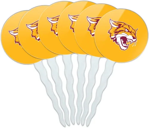 Vista 265 de Abilene Christian - Juego de 6 palillos para cupcakes con logotipo secundario