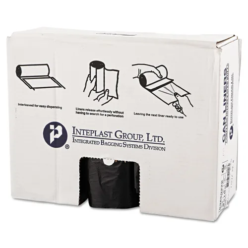 Vista 14 de Inteplast Group - Bolsas de basura comerciales de alta densidad, 60 L, 8 micrones, 61x83.8 cm, color negro, 50 bolsas/rollo, 20 rollos/cartón