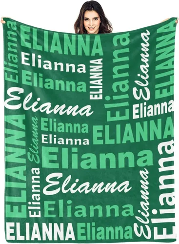 Vista 15 de Manta personalizada con nombre, manta personalizada con nombre, manta personalizada para adultos, niños y bebés, manta personalizada con monograma