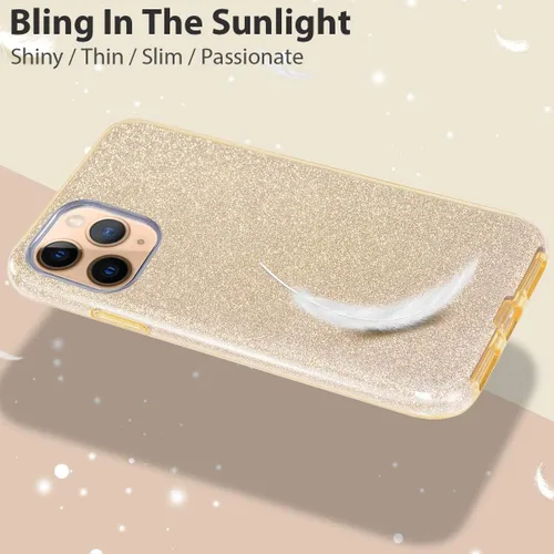 Vista 4 de MATEPROX Funda protectora compatible con iPhone 11 Pro Max, funda protectora Bling Sparkle para niñas y mujeres para iPhone 11 Pro Max de 6.5